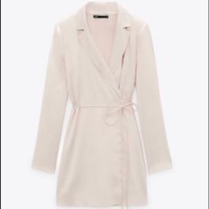 Zara cream blazer dress